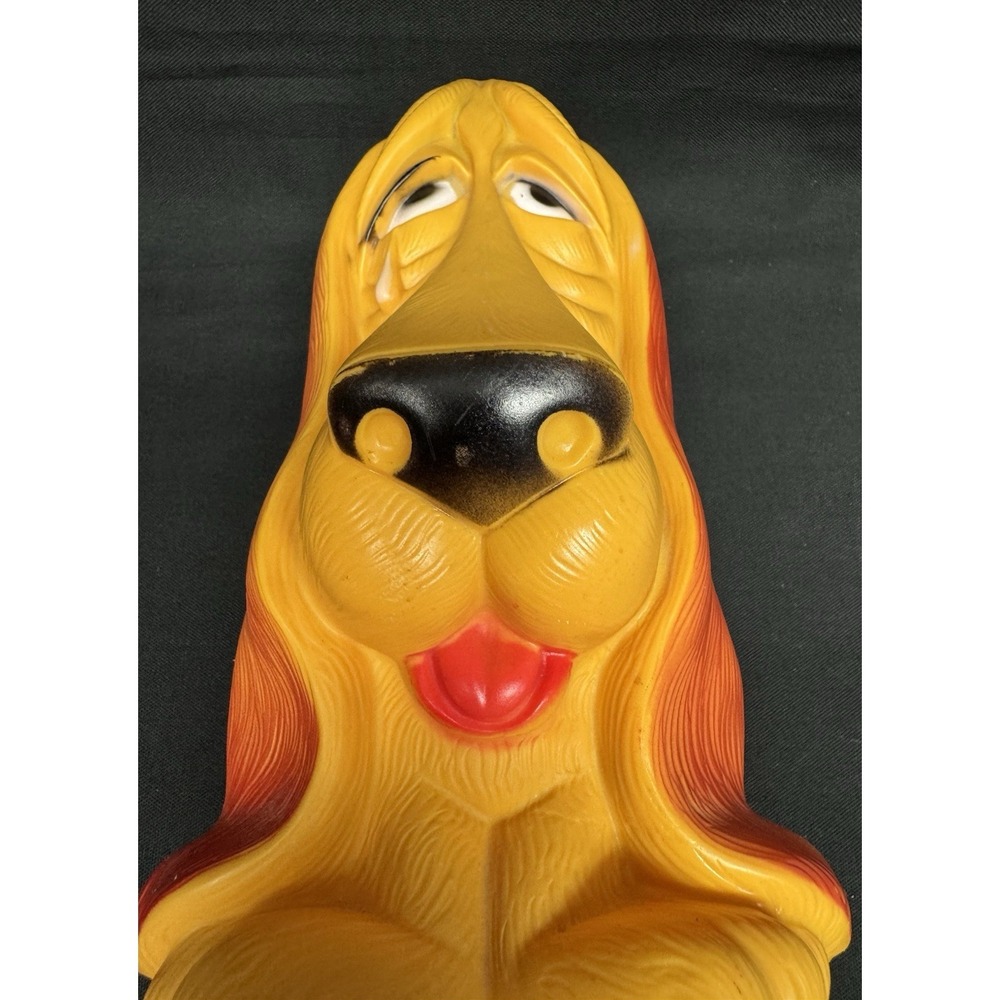 Vintage 1971 Axelrod Blow Mold Coin Bank Crying Basset Hound - Picture 11 of 12
